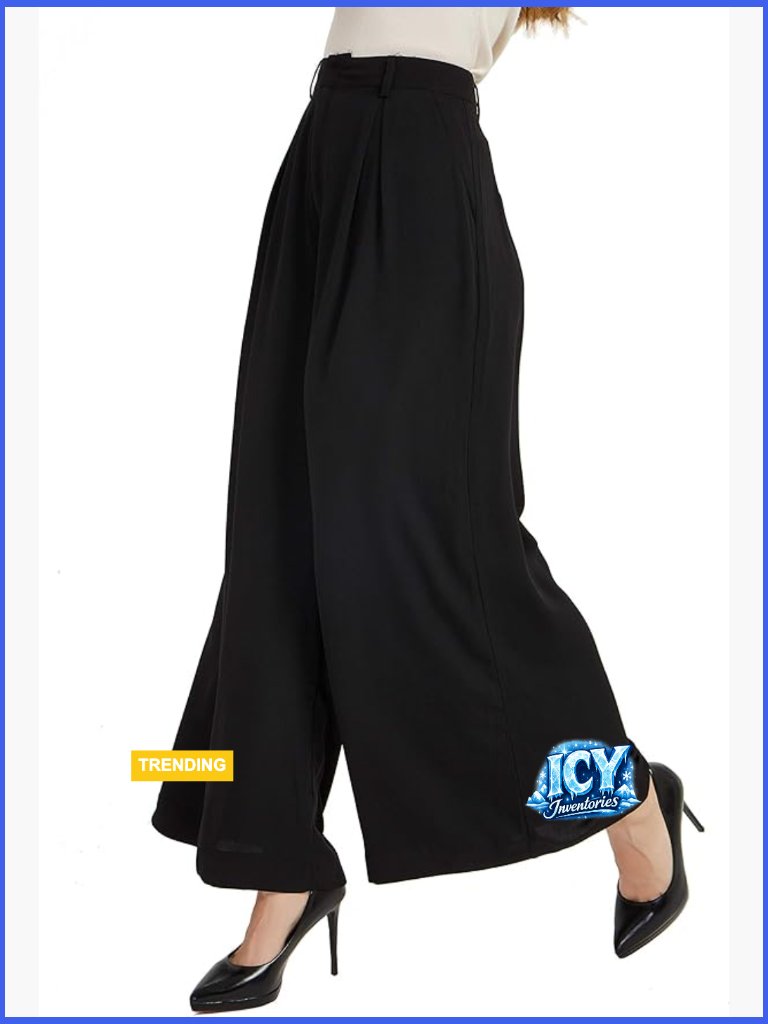 High Waist Wide Leg Long Palazzo Pants Trousers Regular Casual